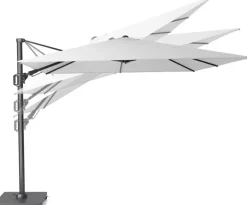 Zweefparasol arizona t2 300x300cm lichtgrijs