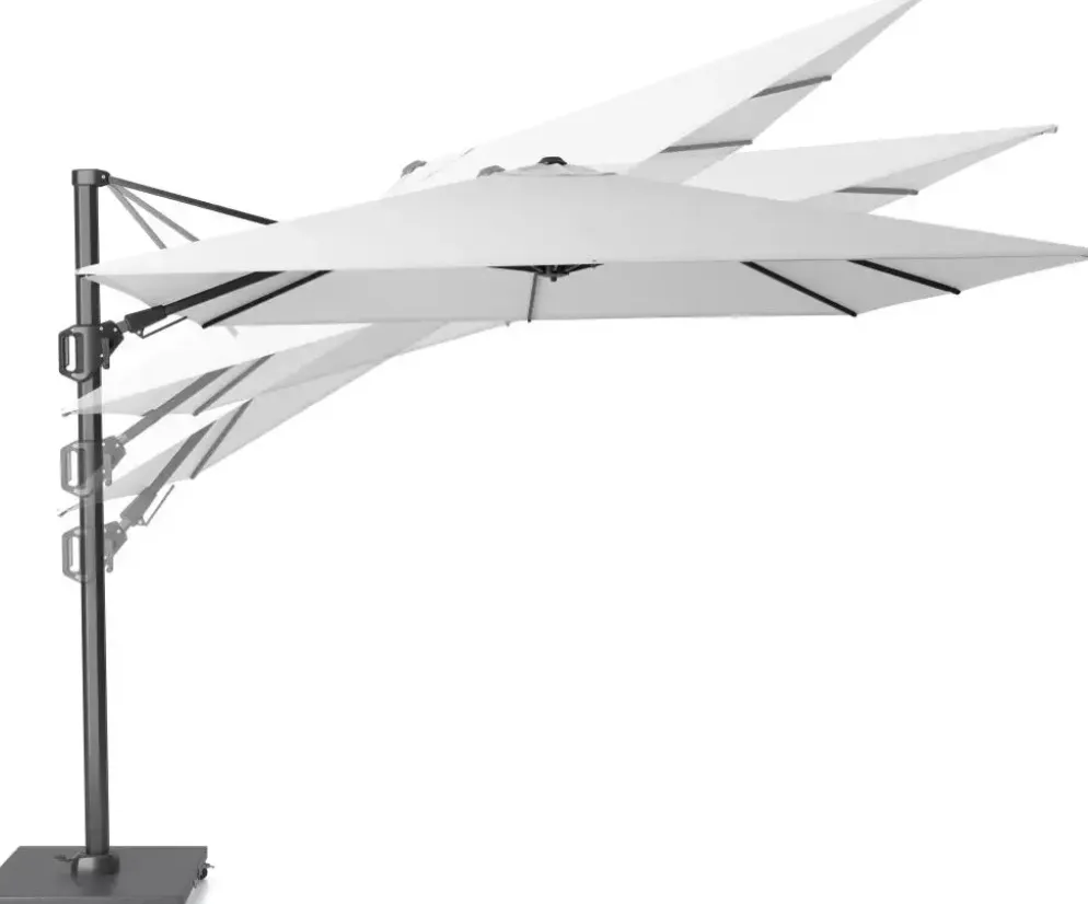 Zweefparasol arizona t2 300x300cm lichtgrijs